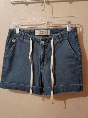 Denim Drawstring Women’s Shorts - Blue